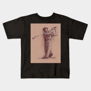 Ben Hogan - Pencil drawing of the Legendary Golf Master Kids T-Shirt